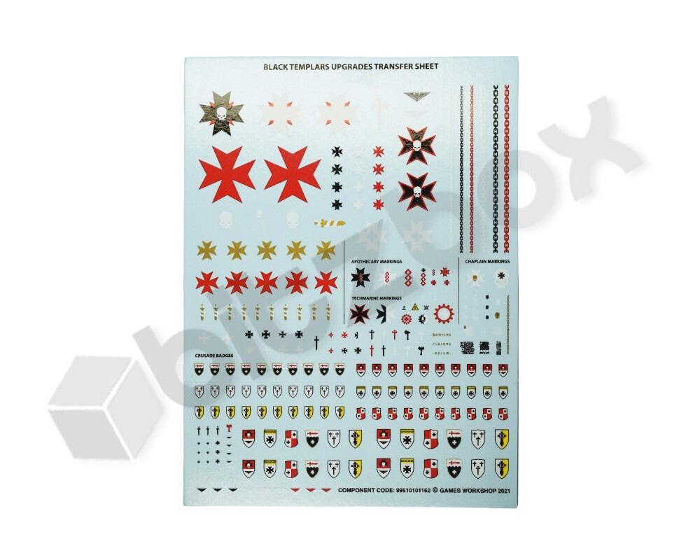 Warhammer 40K Black Templars Upgrade Transfer Sheet Warhammer 40K Black Templars Upgrade Transfer Sheet
