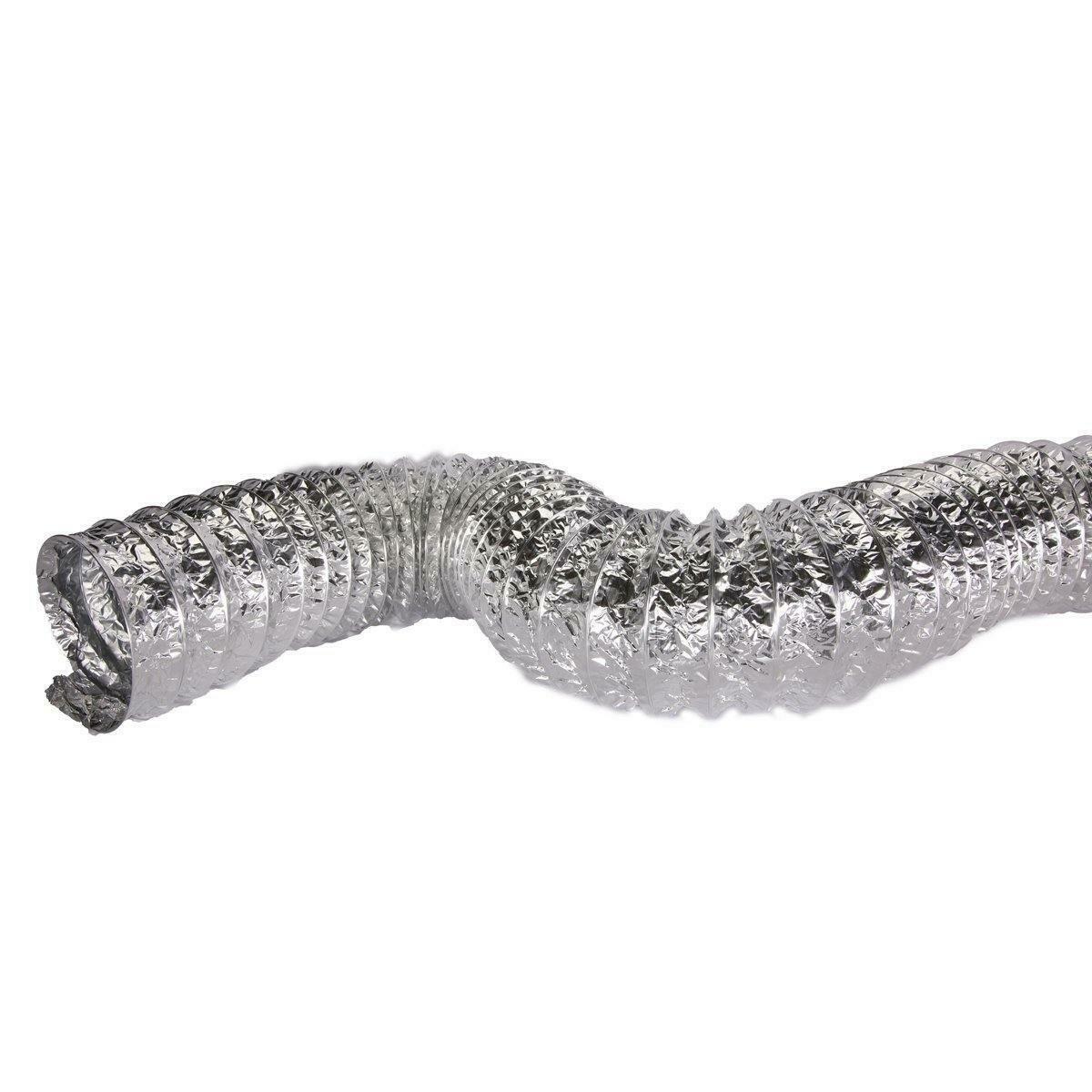 Aluminium Foil Flex (Uninsulated) - 10m Long - Alpha Air Ventilation Supplies