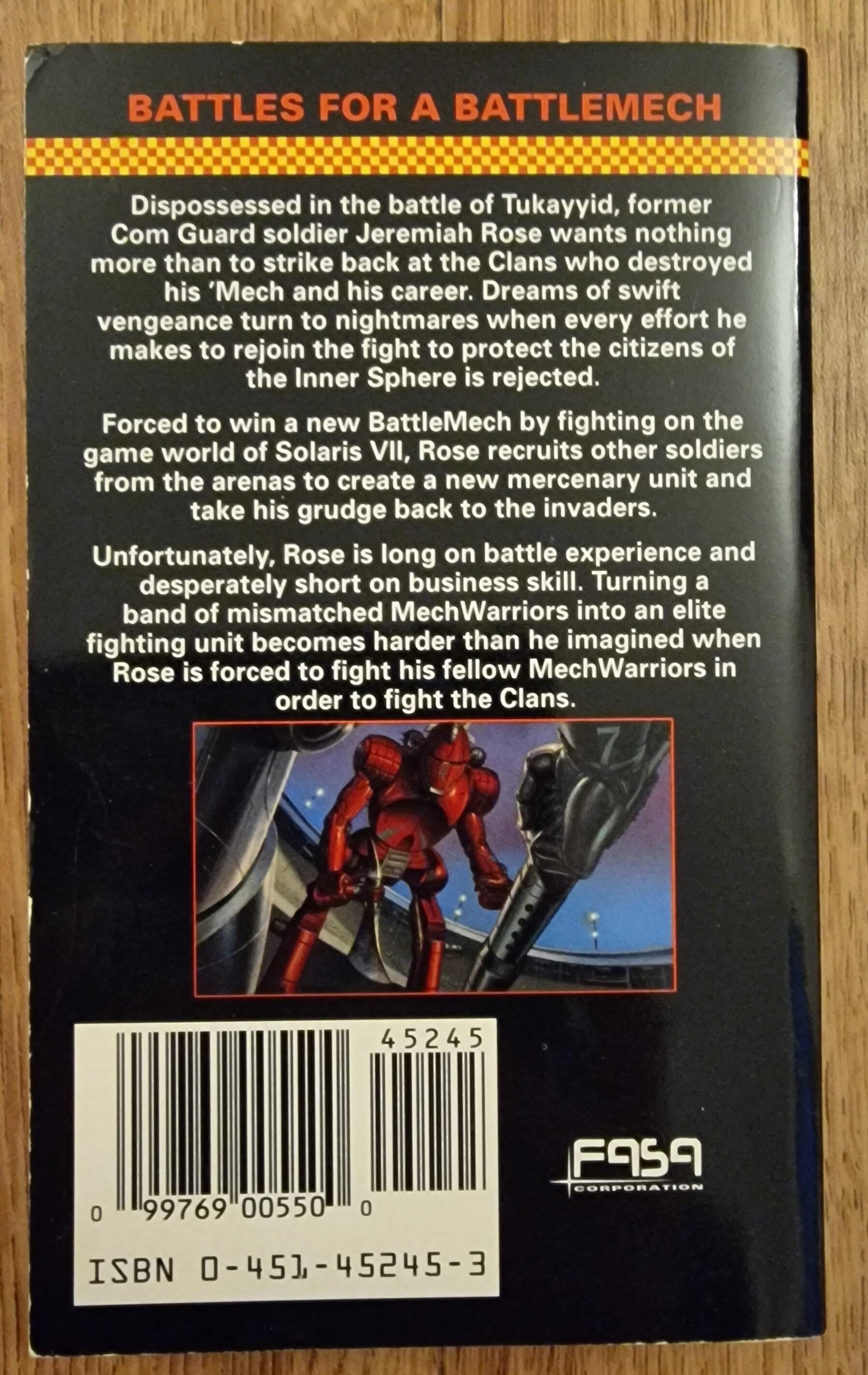 Main Event a Battletech Mechwarrior Book Novel by Jim Long