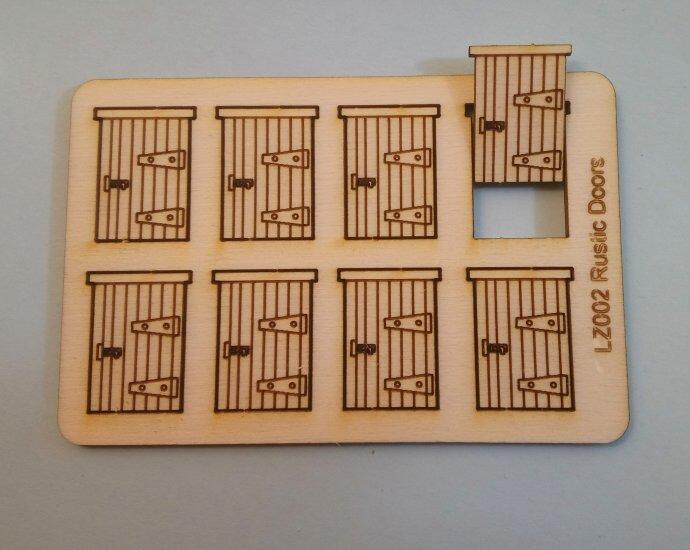15mm scale Rustic Doors TC002
