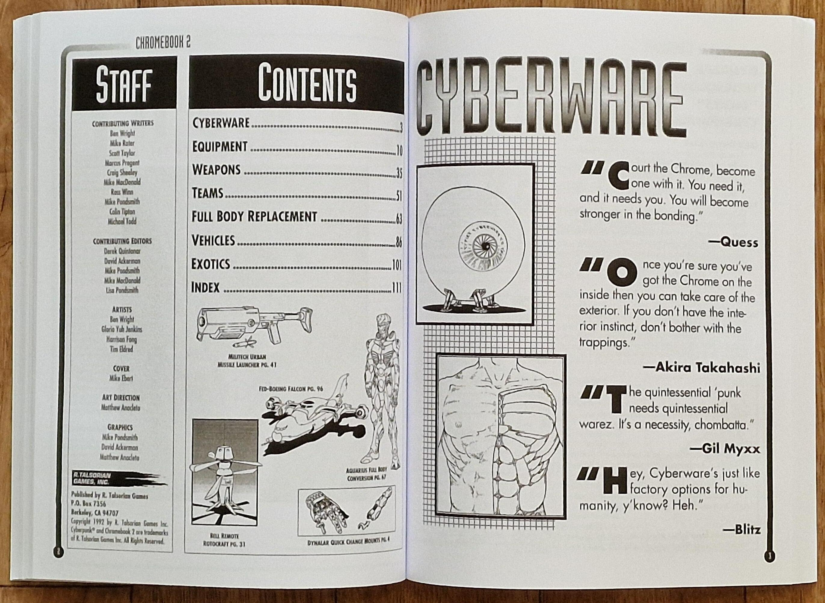 Chrome Book 1 & 2 Styleguides for Cyberpunk RPG by R Talsorian Games ...
