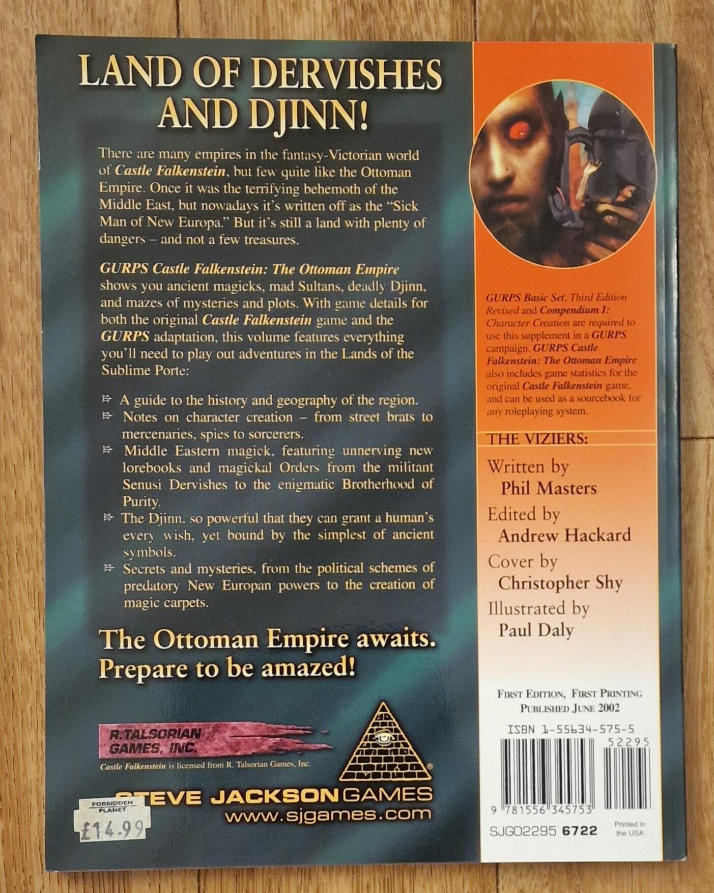 GURPS Castle Falkenstein The Ottoman Empire for 3rd Edition Steve Jackson Games 05 06