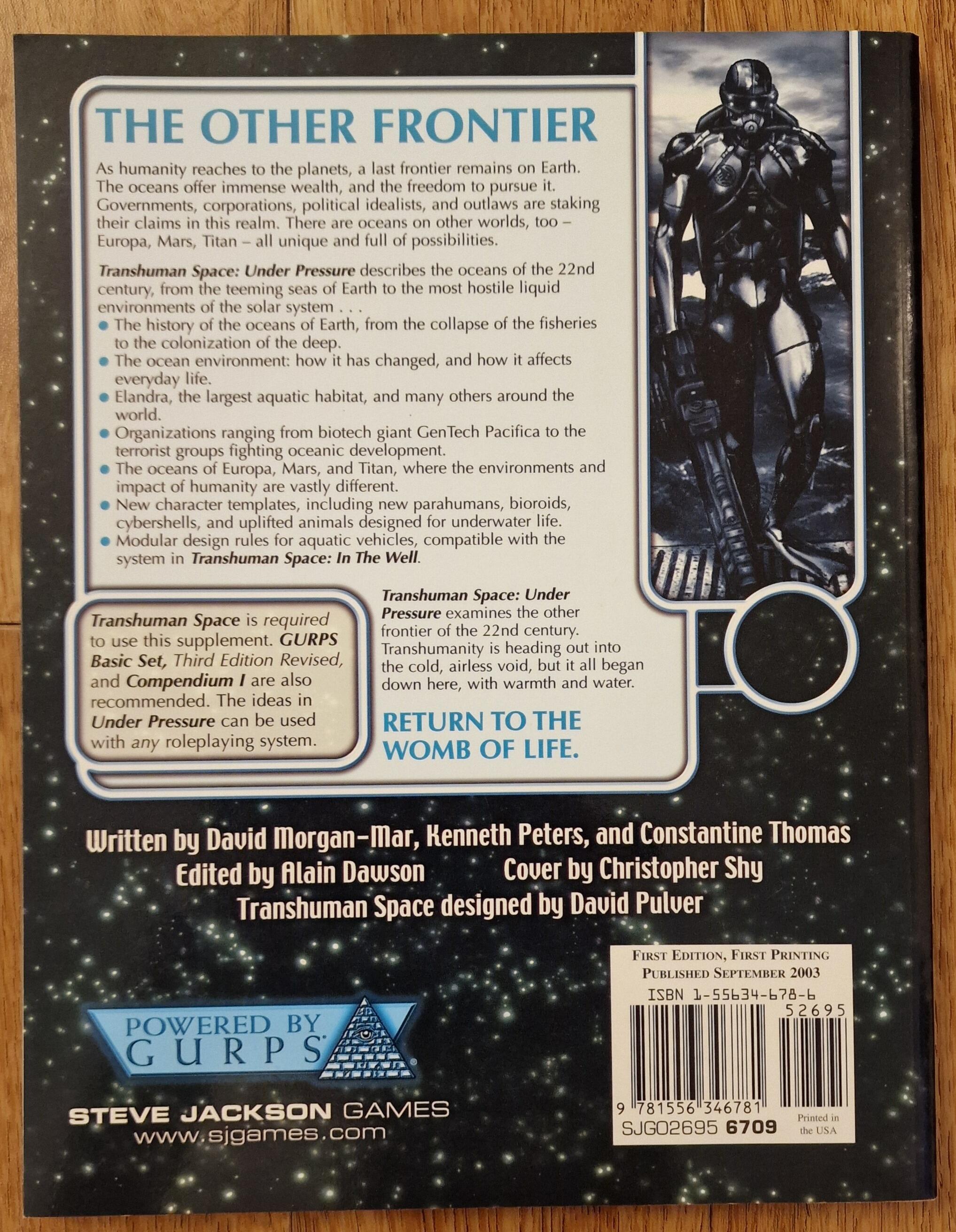 Transhuman Space Under Pressure Powered by GURPS by Steve Jackson Games ...