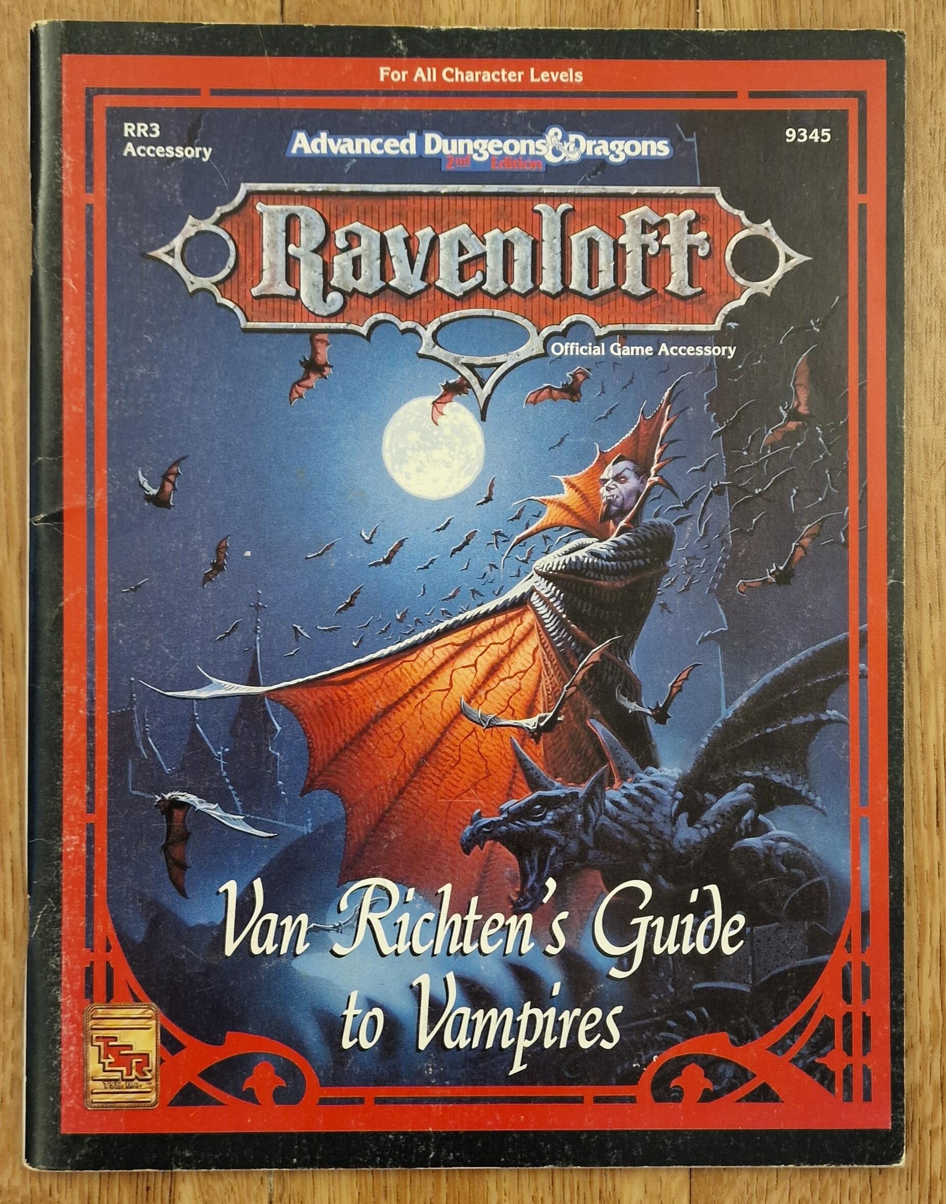 RR3 Ravenloft Van Richten's Guide to Vampires for AD&D 2nd edition
