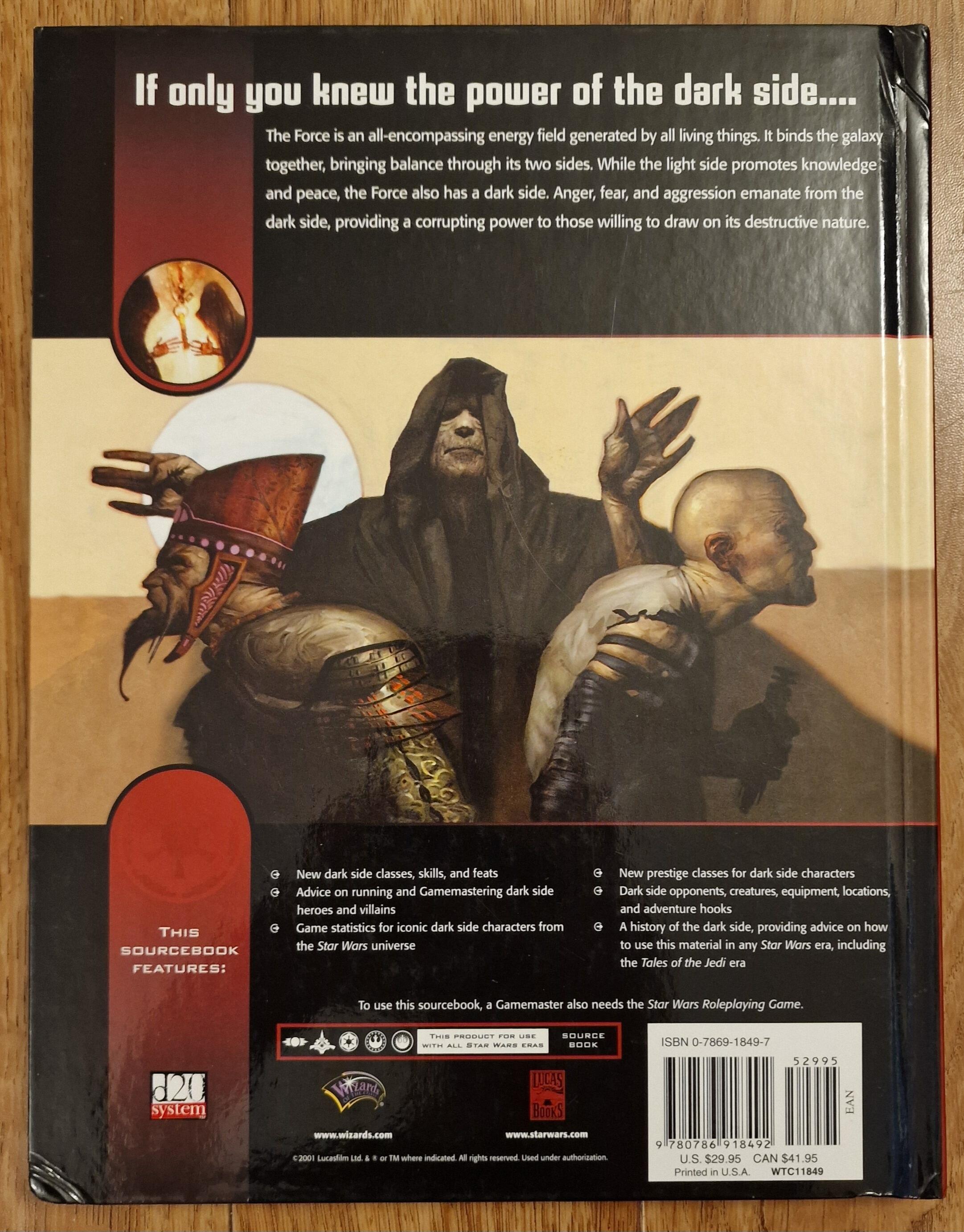 The Dark Side Sourcebook for Star Wars RPG by Wizards of the Coast