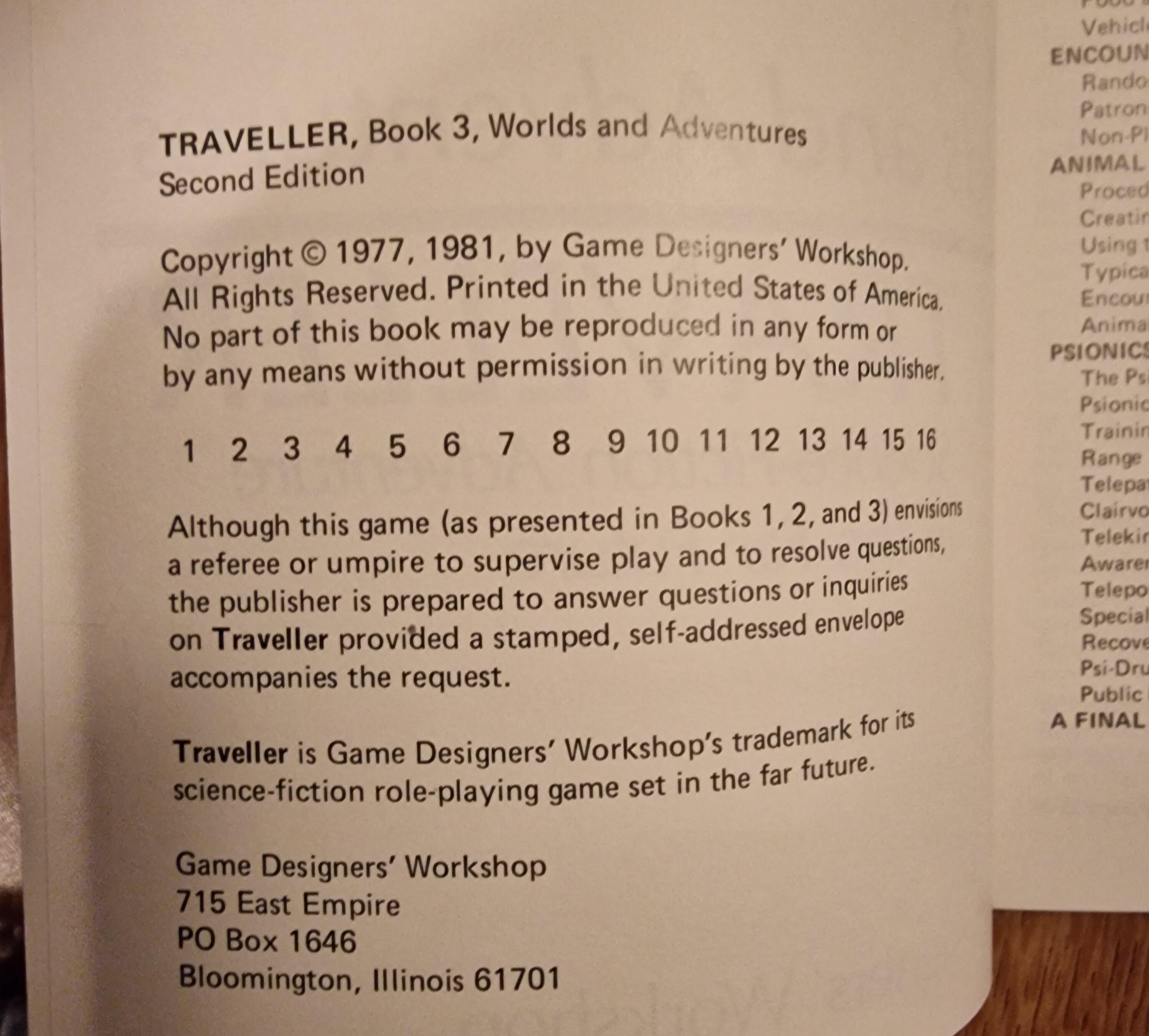 Classic Traveller Rules Box Set 2nd edition 1st Printing