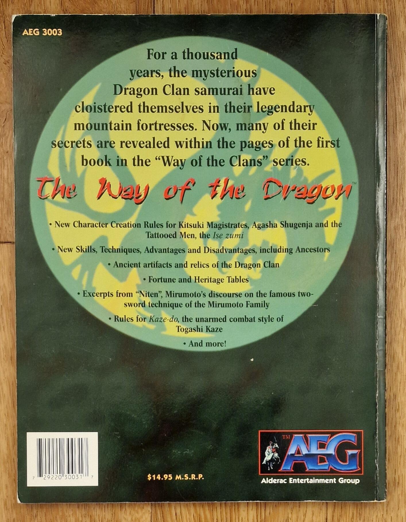 The Way of the Dragon for Legend of the 5 Rings RPG by AEG