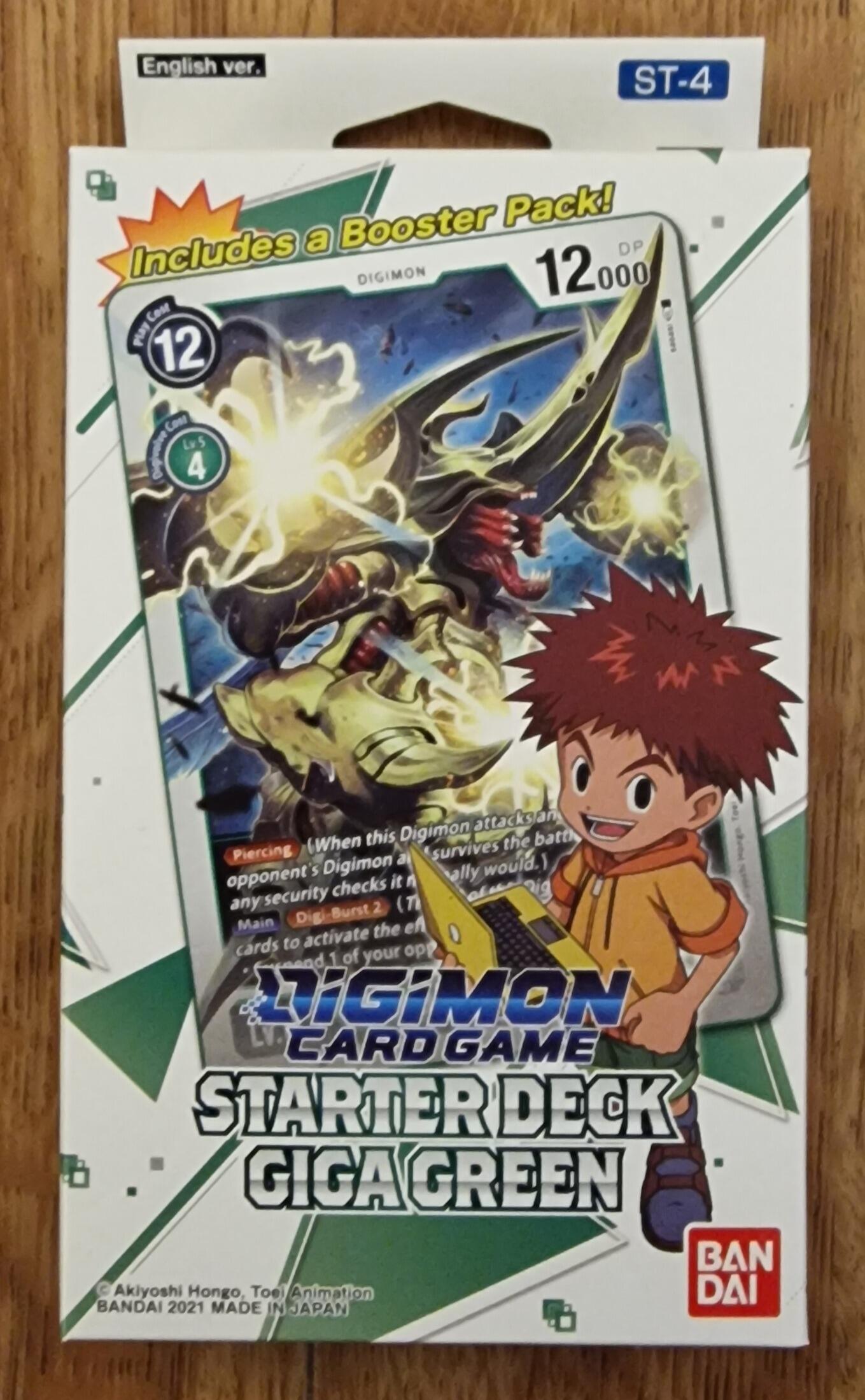 Digimon TCG Giga Green 54 Card Starter Deck with Great Legend Booster