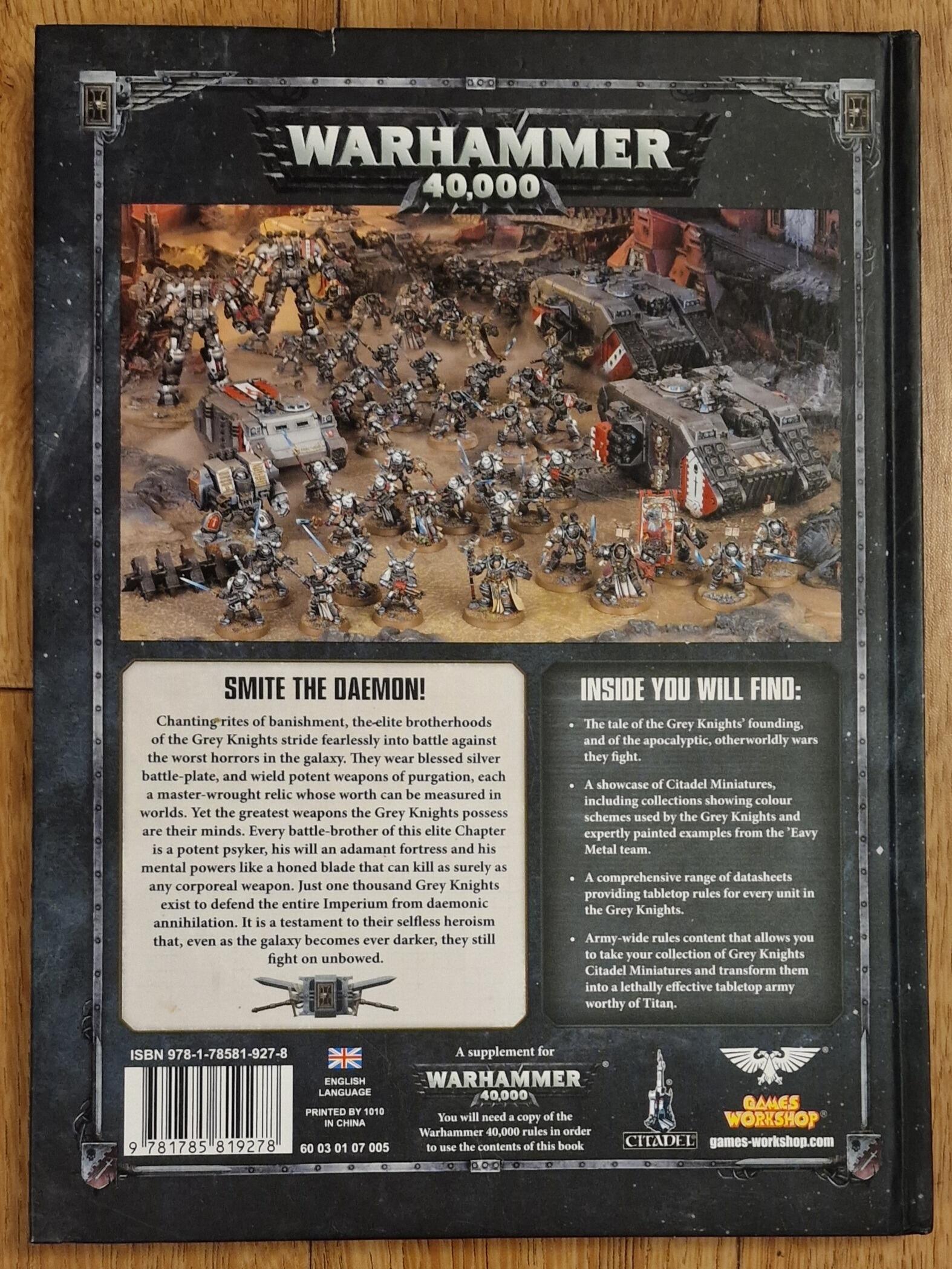 Warhammer 40000 Codex Adeptus Astartes Grey Knights 8th Edition