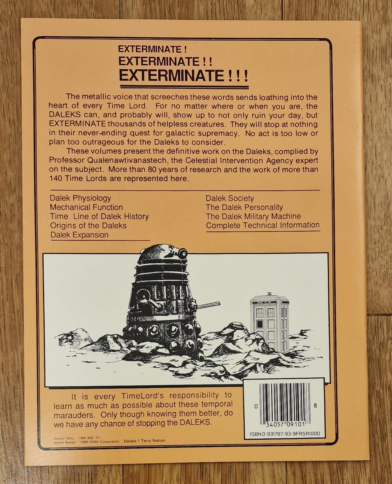 The Daleks Sourcebooks for Doctor Who Role Playing Game by FASA