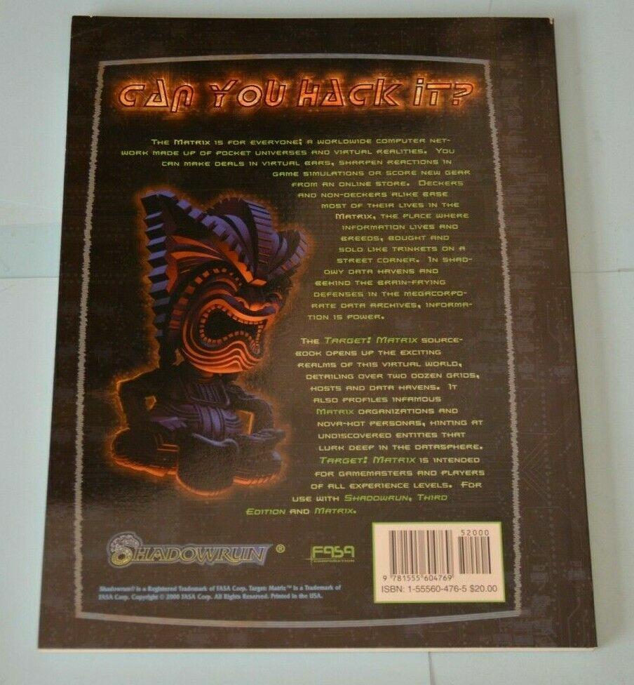 Target Matrix For Shadowrun 3rd ed, Sourcebook