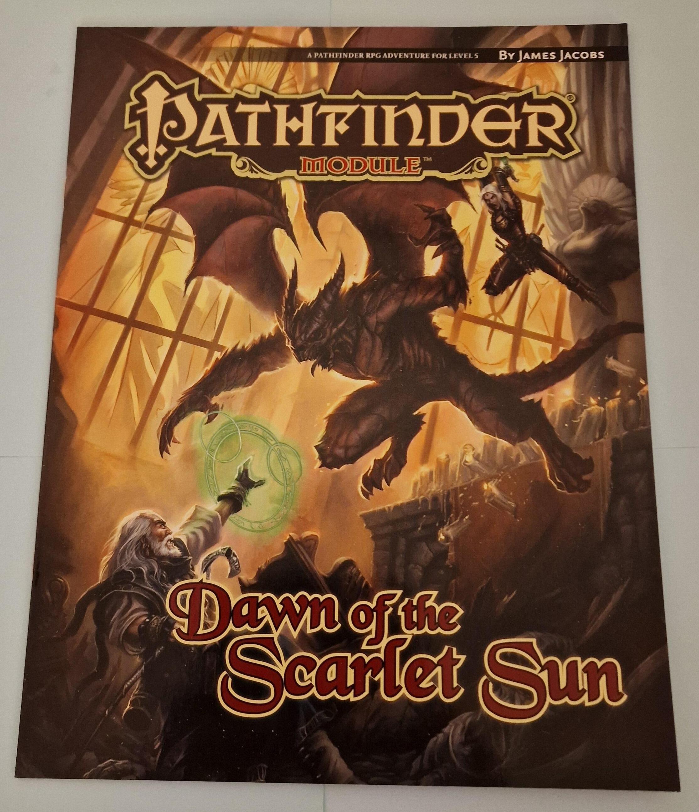 Dawn of the Scarlet Sun Pathfinder Module Scenario RPG D&D 3.5
