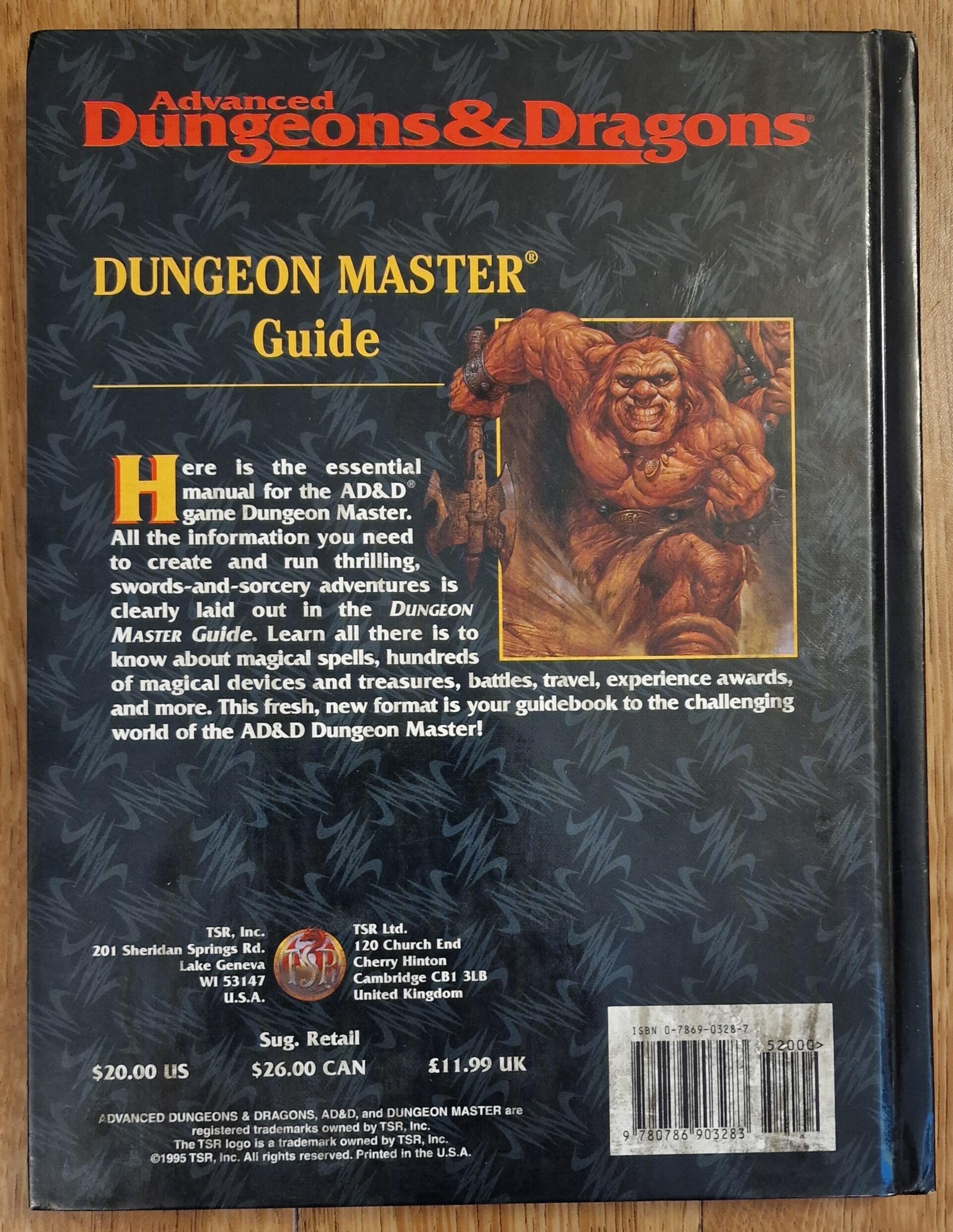 Dungeon Master Guide for Advanced Dungeons & Dragons 2nd Revised ed by ...