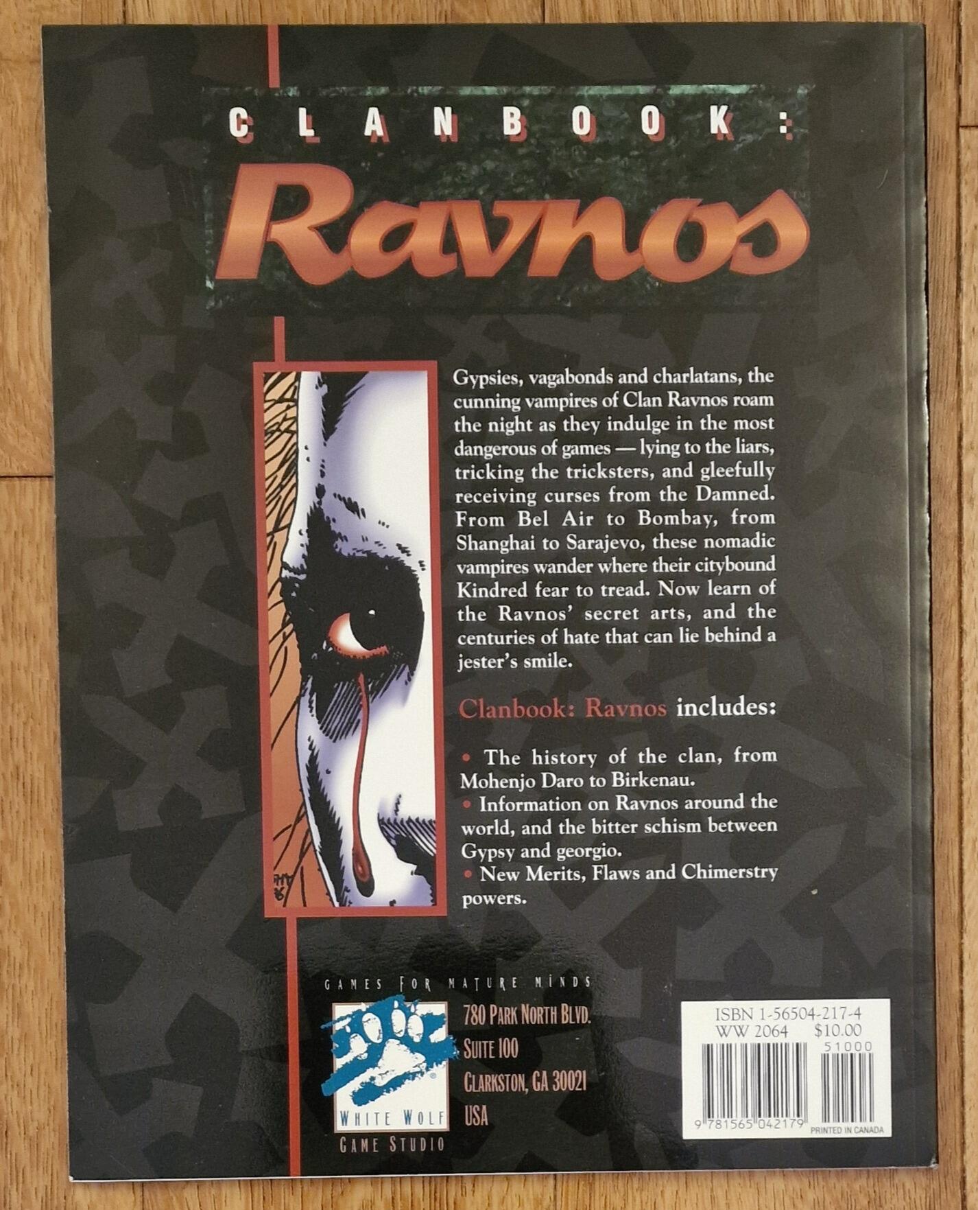 Clanbook Ravnos 1st edition for Vampire the Masquerade by White Wolf