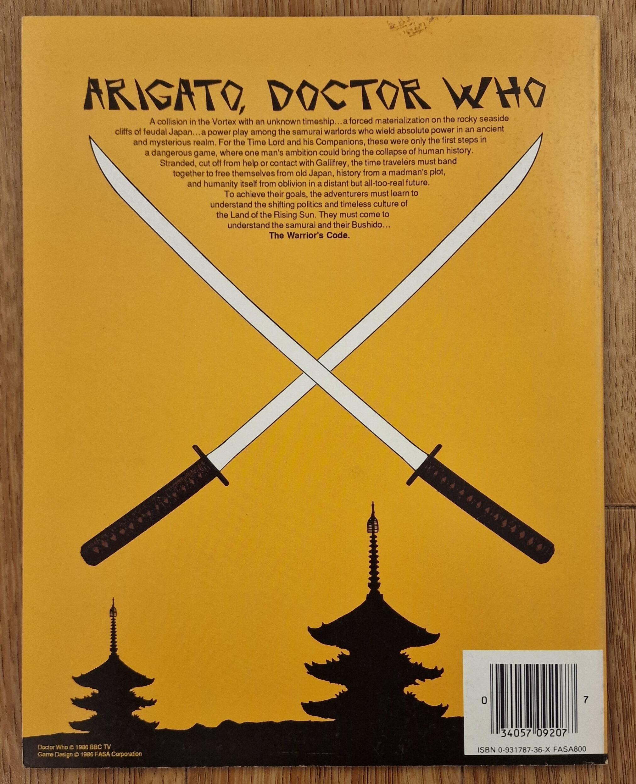 The Warrior's Code for Doctor Who Role Playing Game by FASA