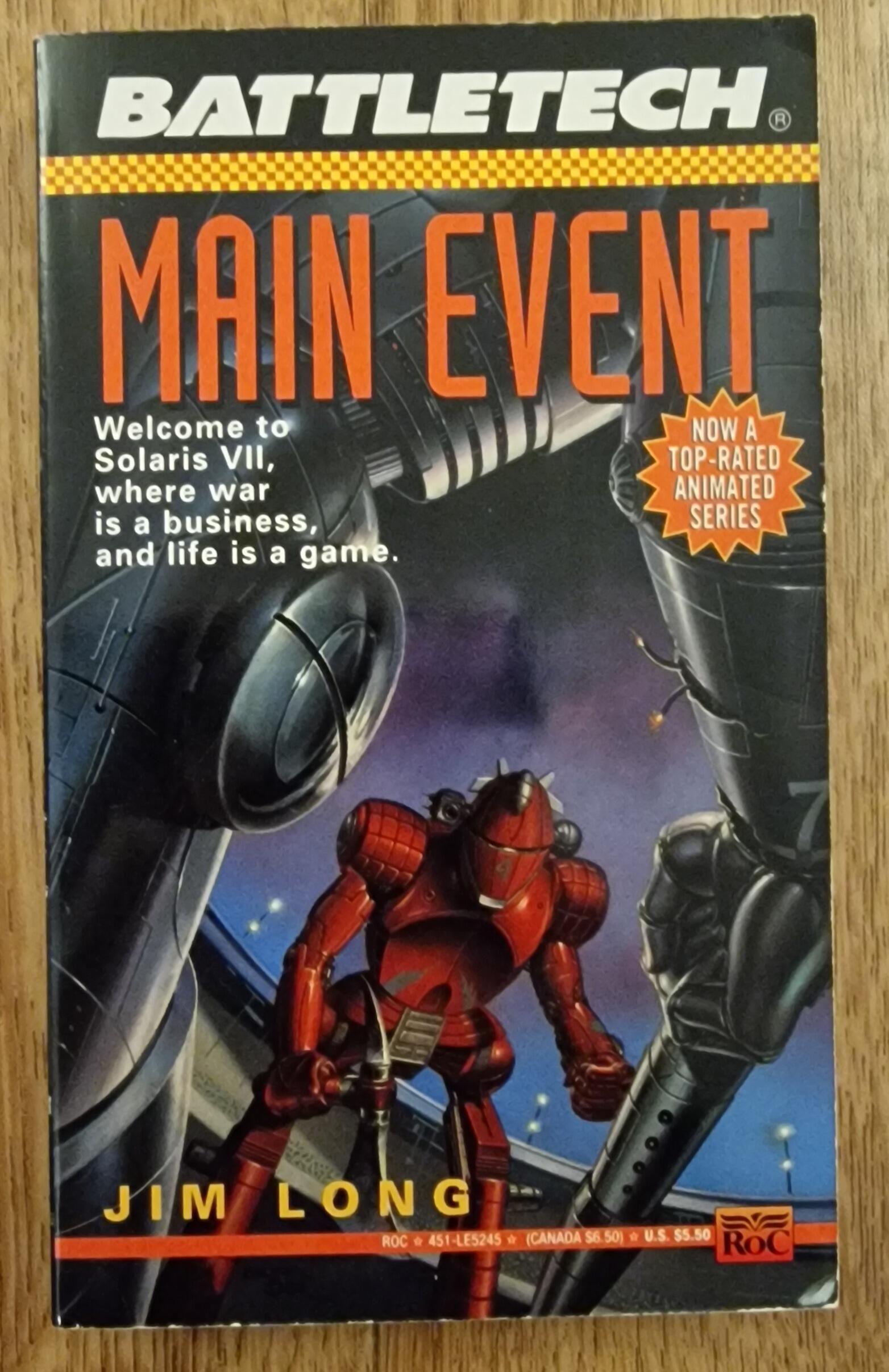 Main Event a Battletech Mechwarrior Book Novel by Jim Long