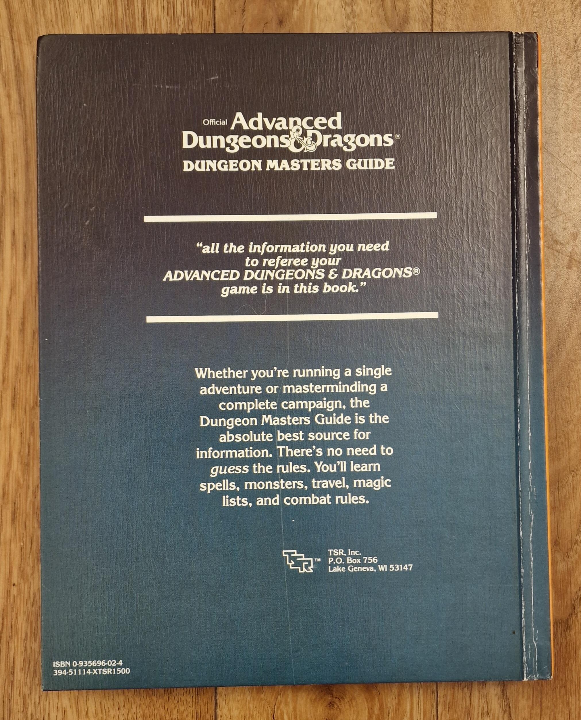 Advanced Dungeons & Dragons Dungeon Masters Guide for 1st ed edition ...
