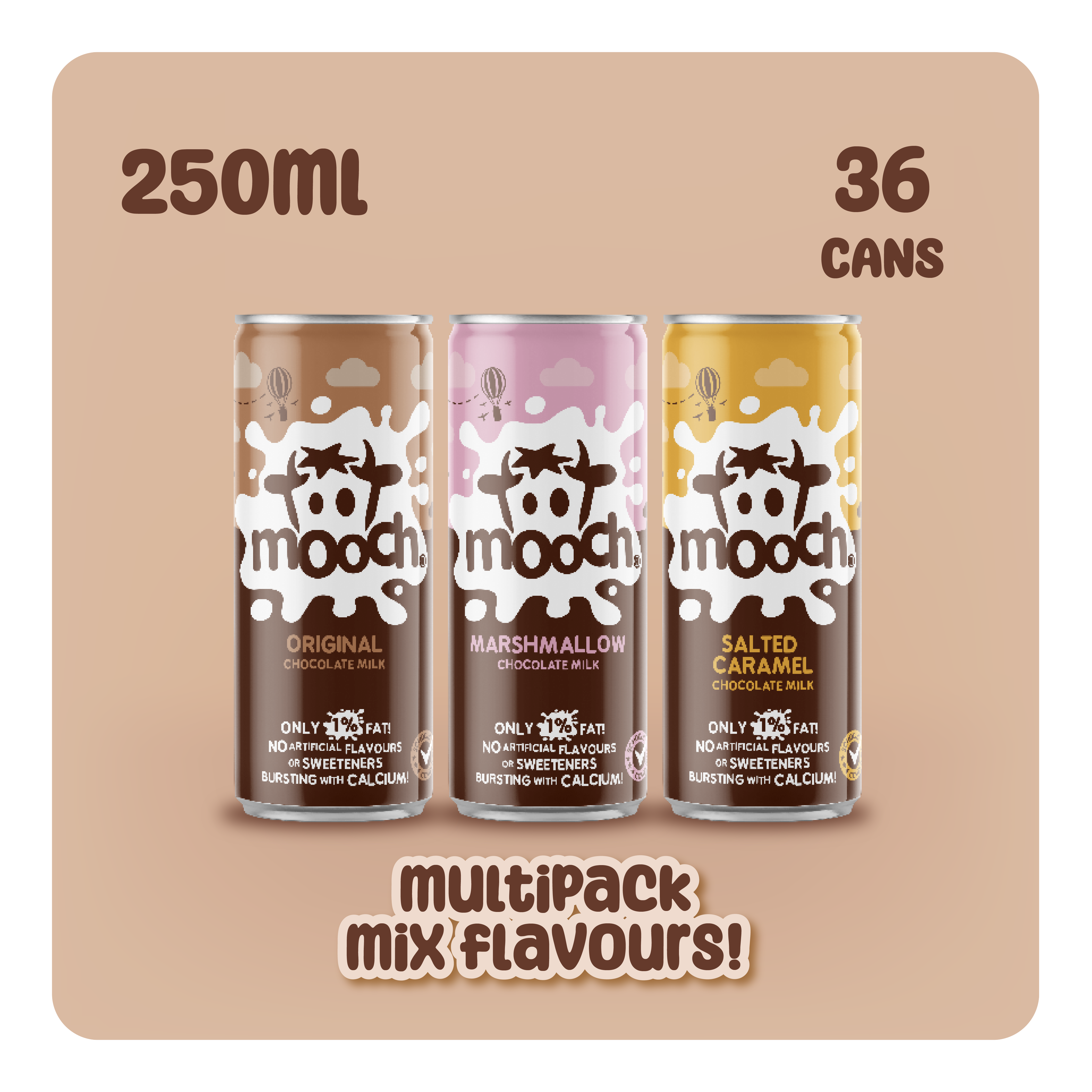 Mooch 36 Can Multipack Chocolate Milk