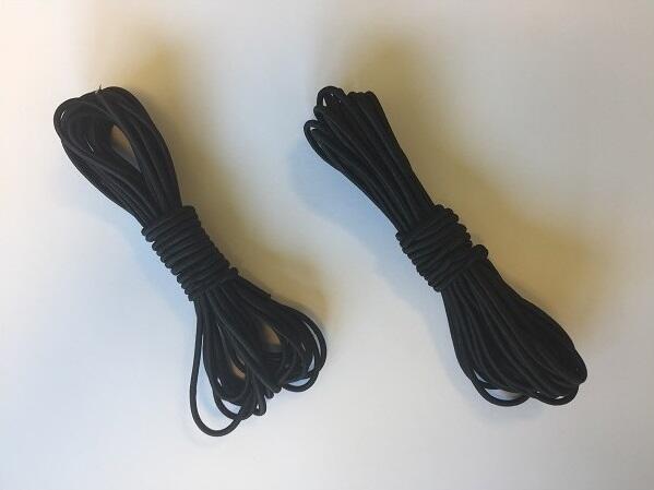 Vango 5m Pole Repair Shock Cord / Elastic, Black (Pack of 2) - VP011 - 1