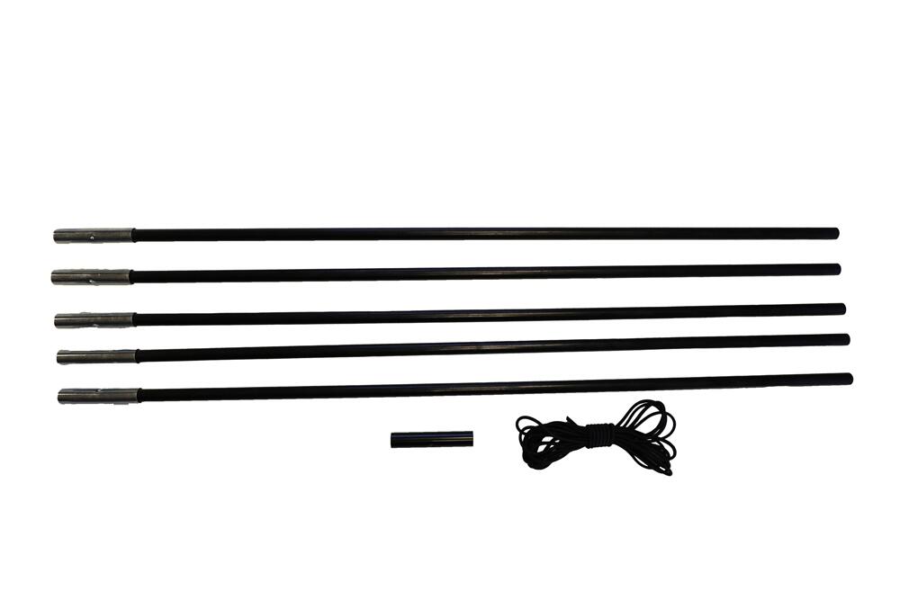 Fibreglass Pole Repair Pack - 65cm x 6.9mm diameter (5 Sections) - 1