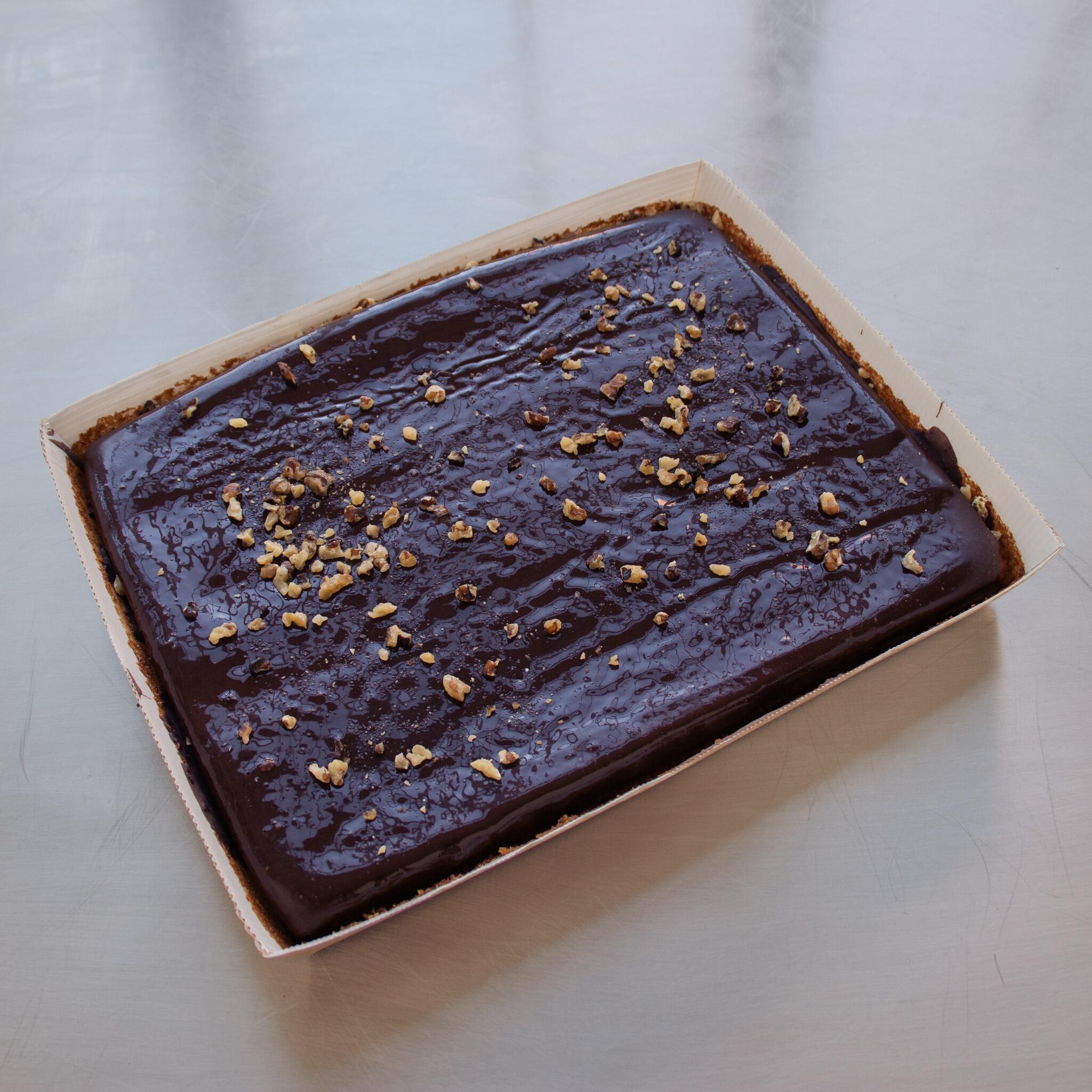 Banana Cake with Walnuts and Chocolate - Sheet Cake