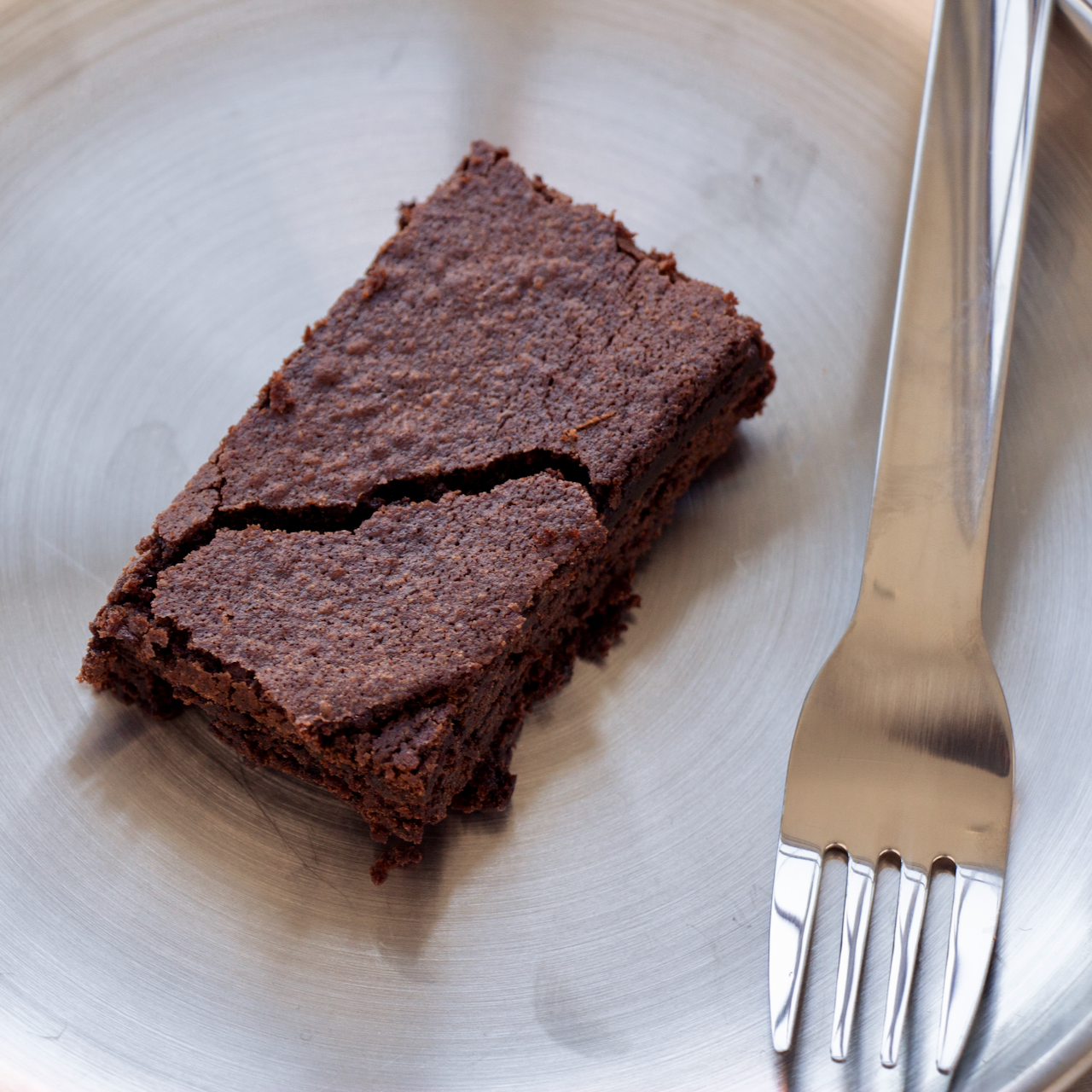 Brownie - slice on plate