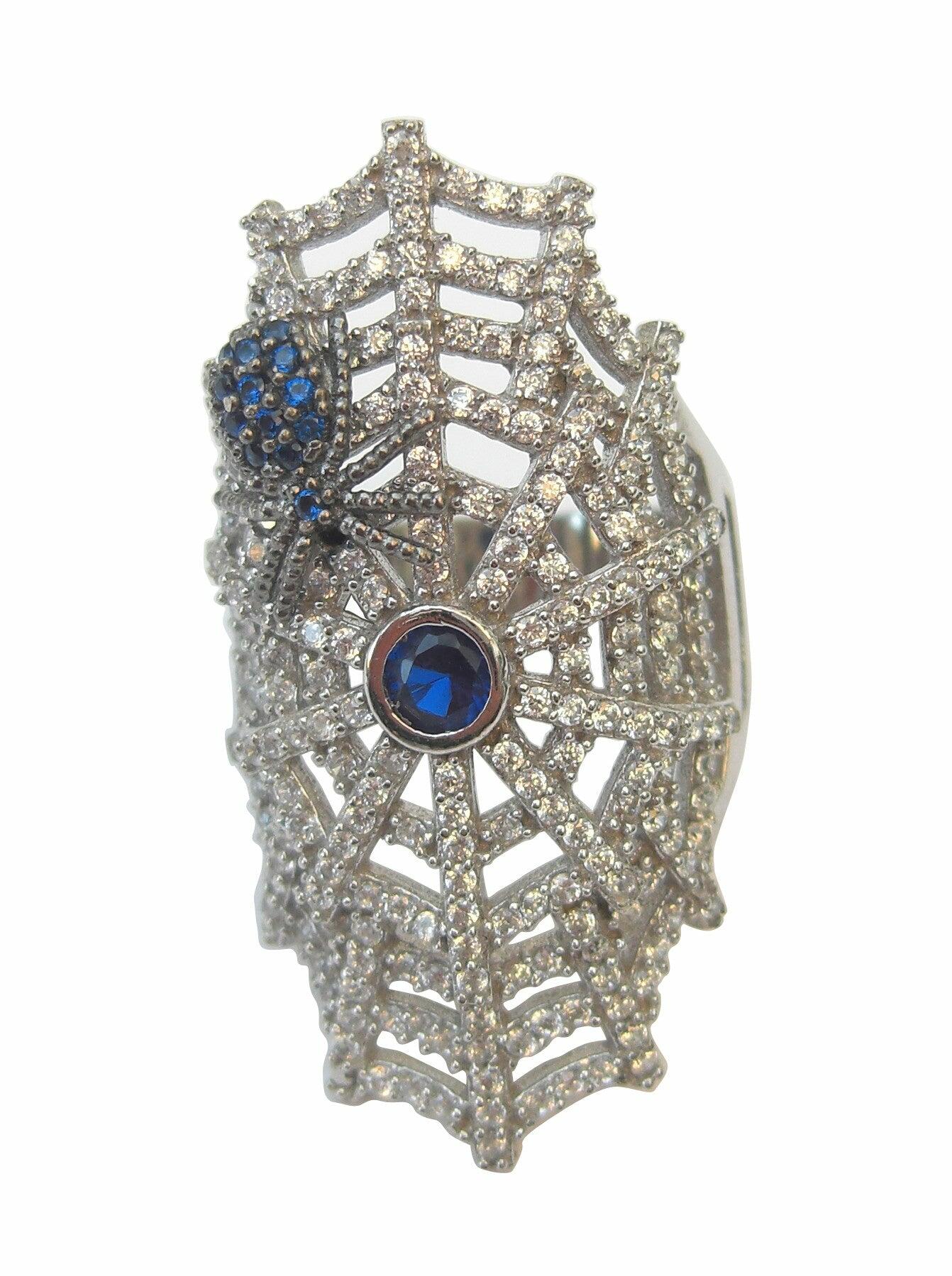 Spider net ring blue - Blooms of London - Designs inspired by nature