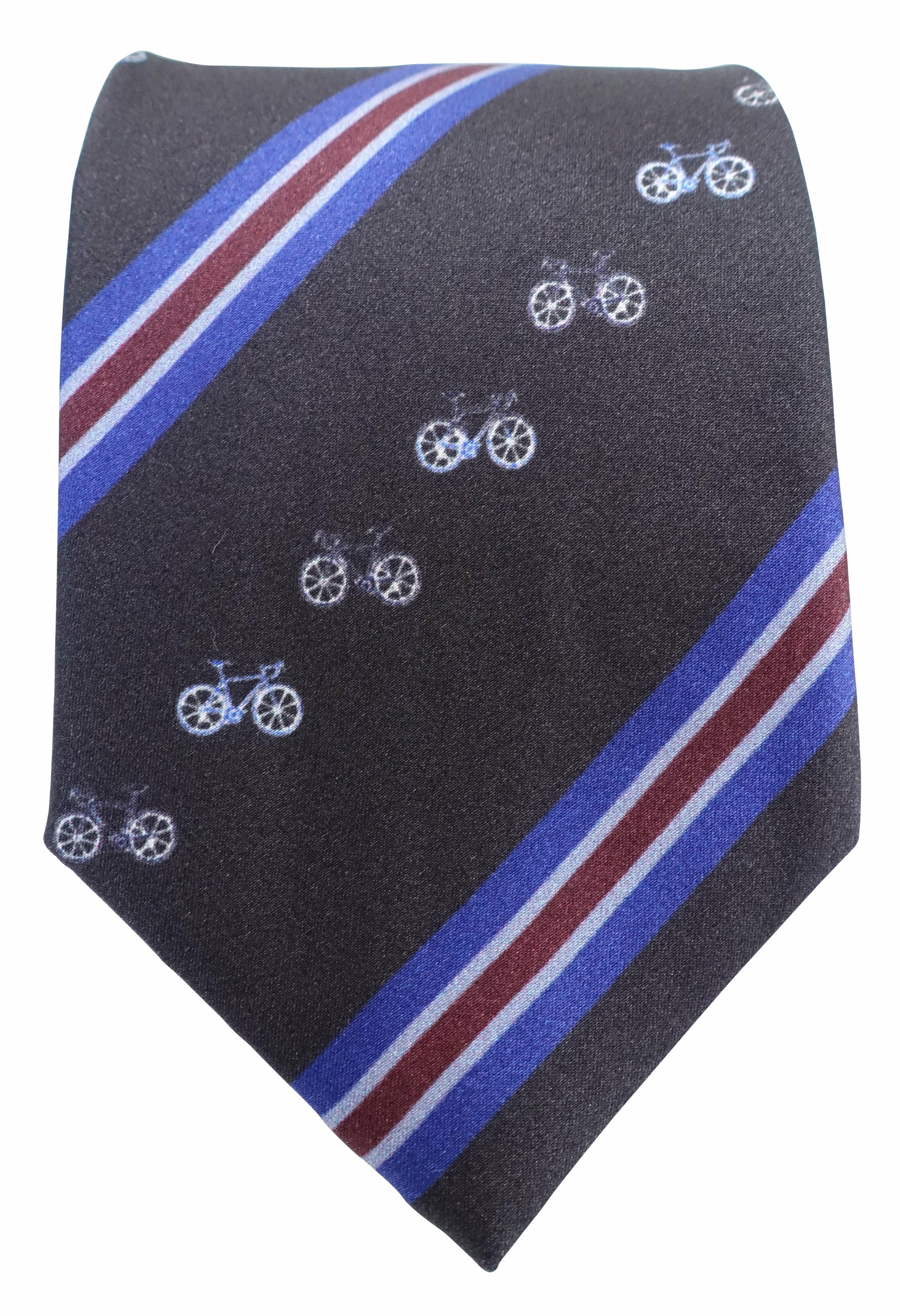 Bicycle Print Silk Tie - Blooms of London - Designs inspired by nature