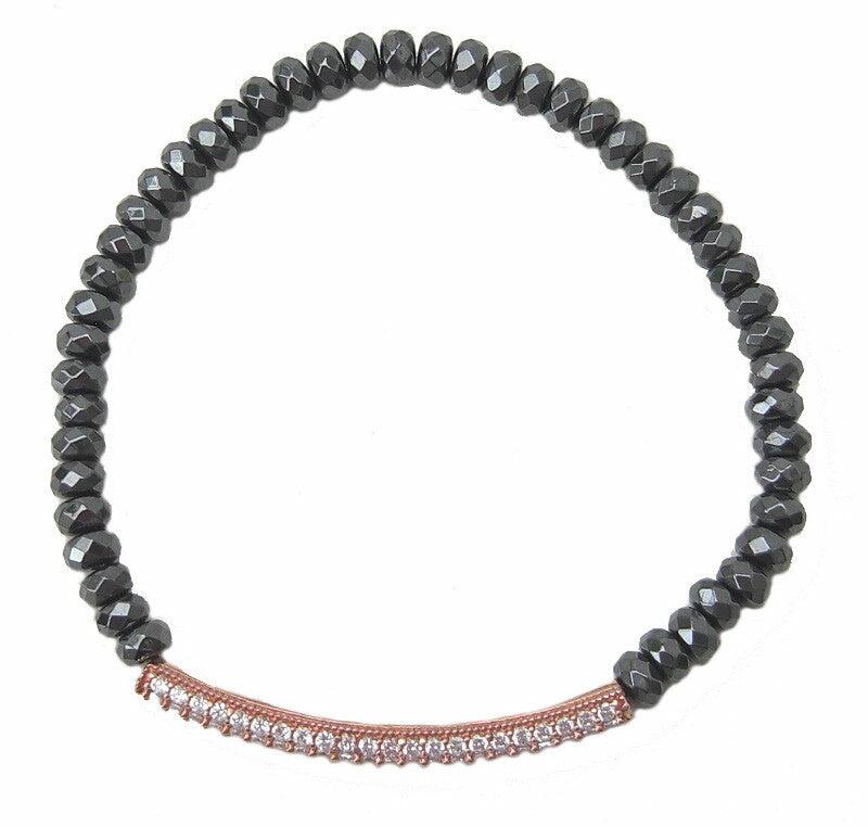 Hematite beaded bracelet - Blooms of London - Designs inspired by nature