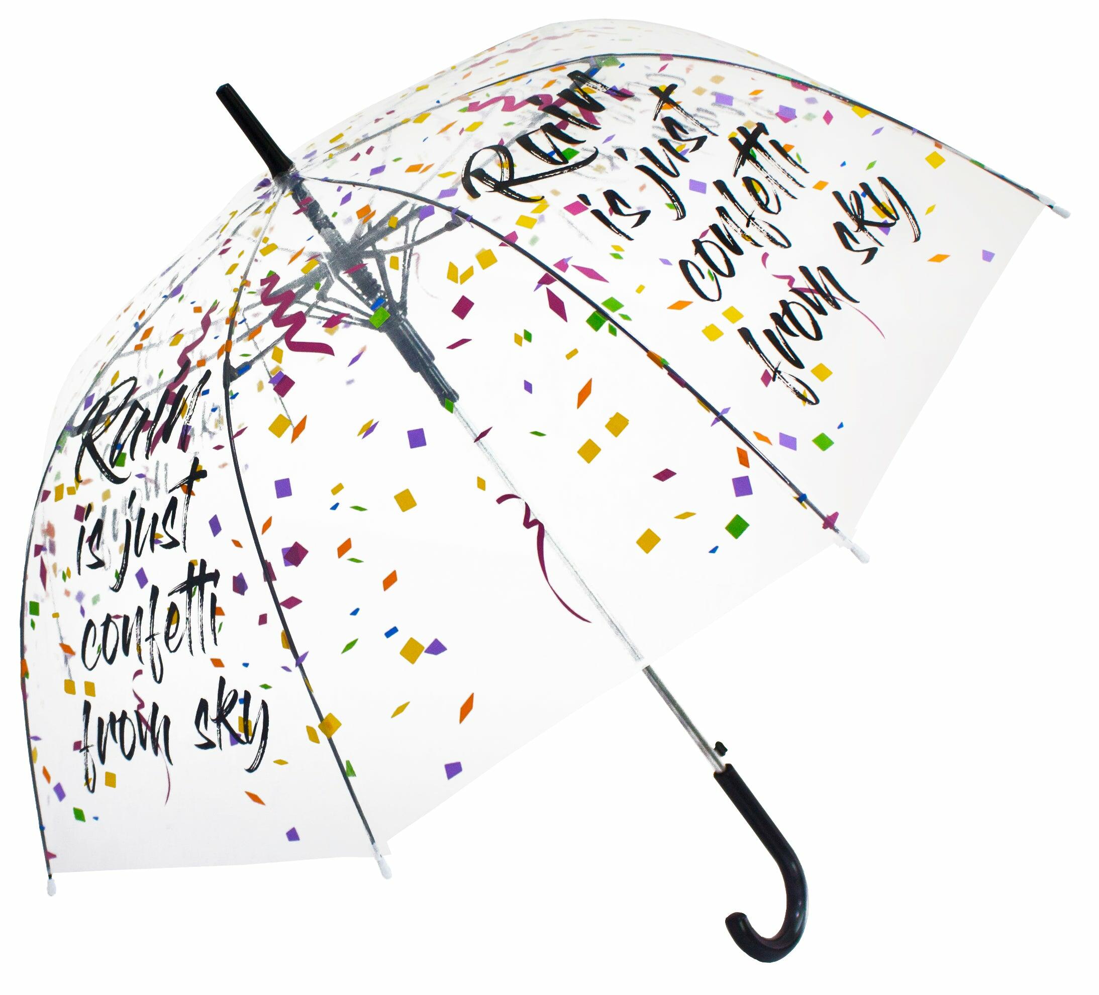 Rain is just confetti from sky Transparent Umbrella - Blooms of London - Designs inspired by nature